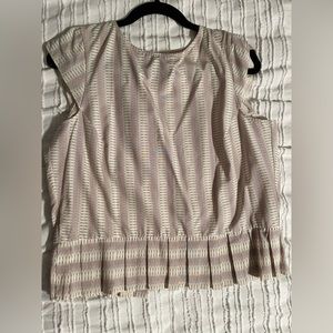 Cap sleeve blouse with button up the back